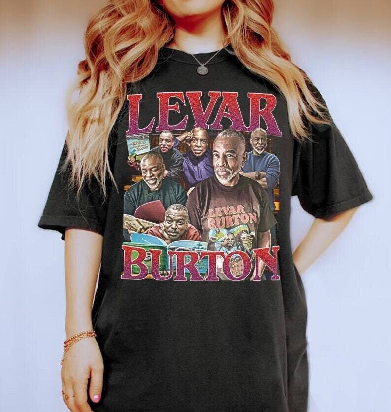Retro LeVar Burton Says Read Banned Books Unisex T-Shirt, Vintage LeVar Burton