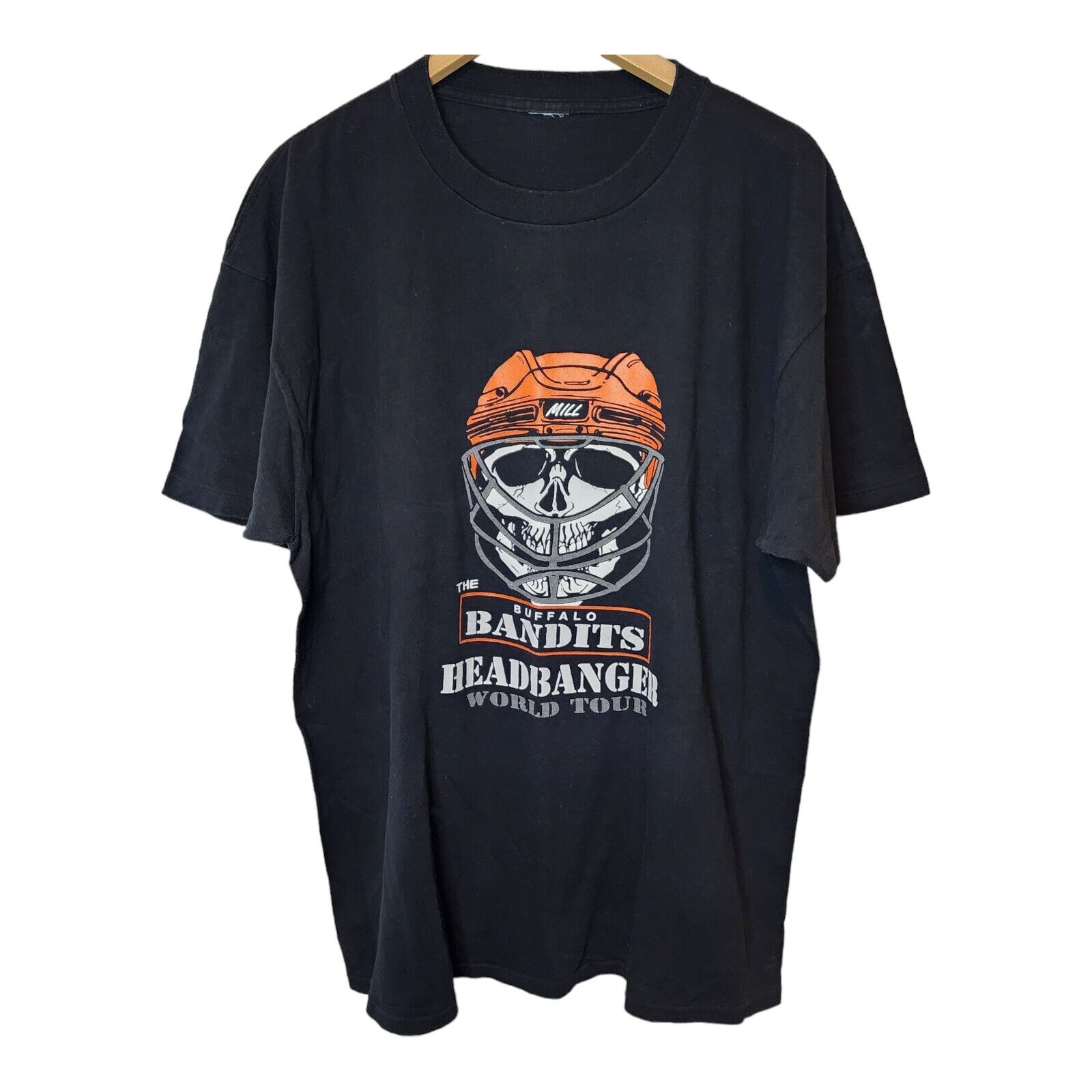Vintage 90s Buffalo Bandits Shirt Headbanger World Tour 1996 Rare 