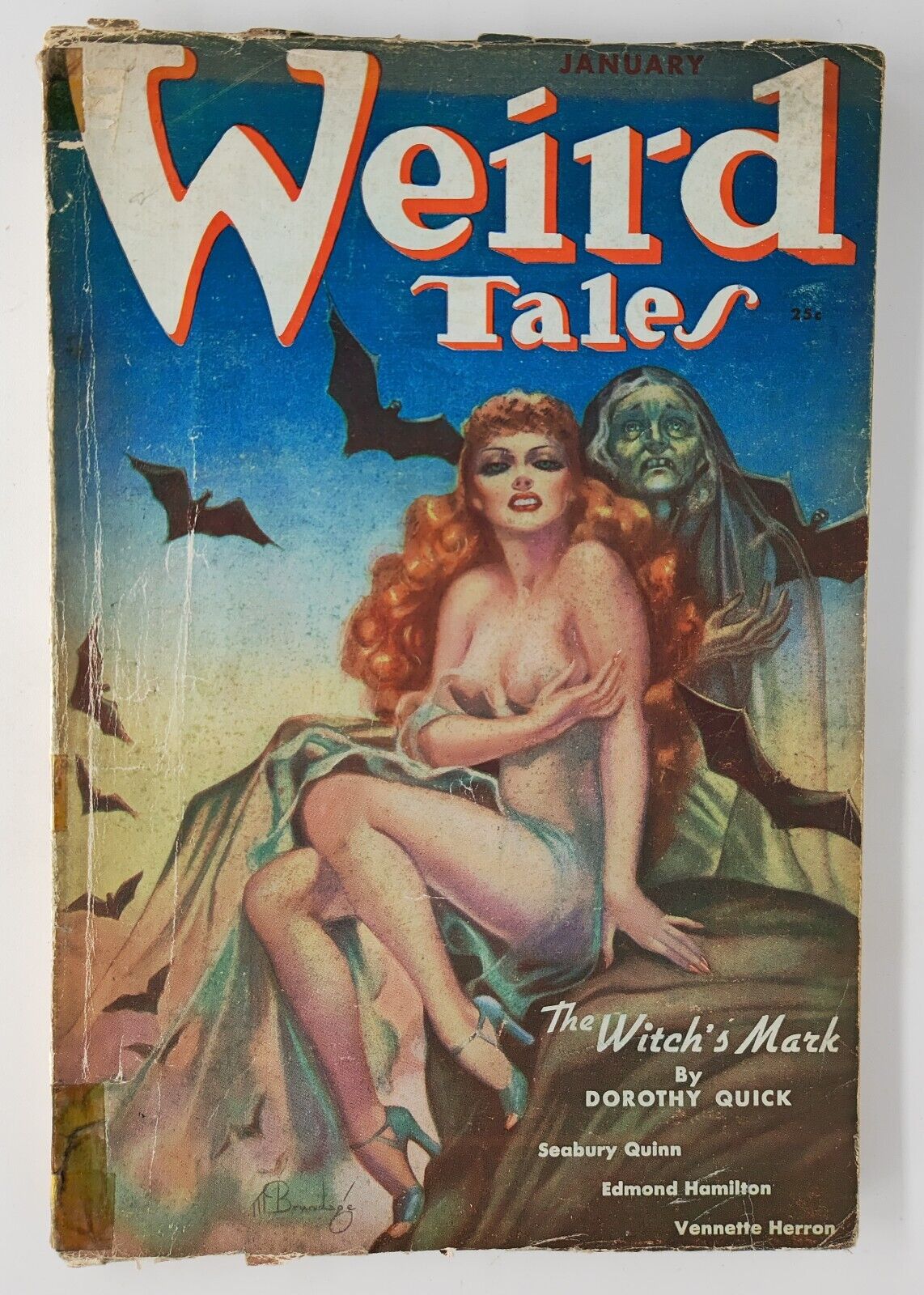 Weird Tales January 1938 GD/VG Brundage Cover Pulp