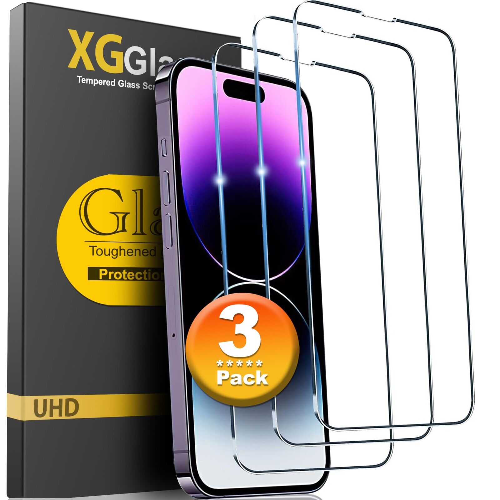 3X Tempered Glass Screen Protector For iPhone 15 14 13 12 11 Pro Max X XR 8 7 6