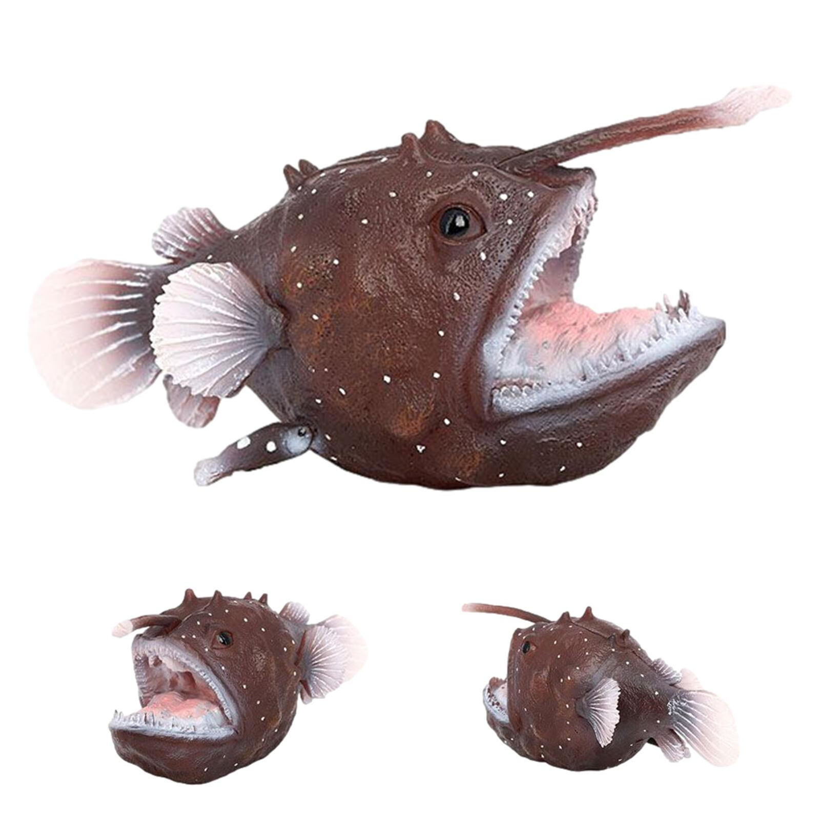 Simulation Mini Angler Fish Figure Ocean Animal Model Kids Education Toy 5.3\
