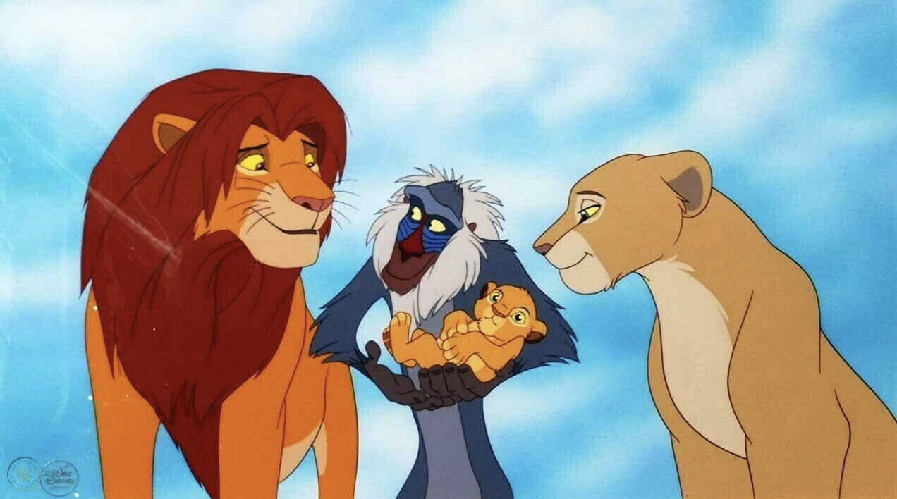 Disney Cel The Lion King Family Pride Animation Art Rare Cell