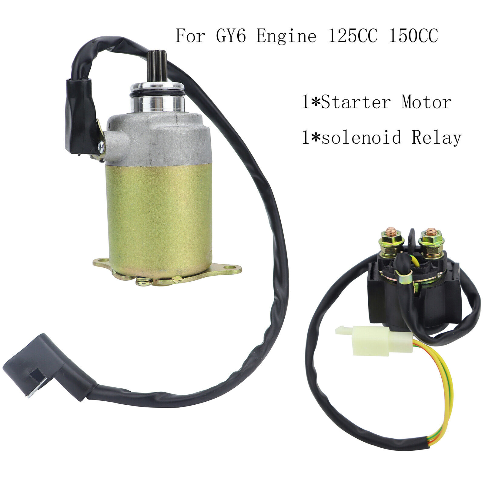 For GY6 Engine 125CC 150CC Go Kart Starter and Relay 