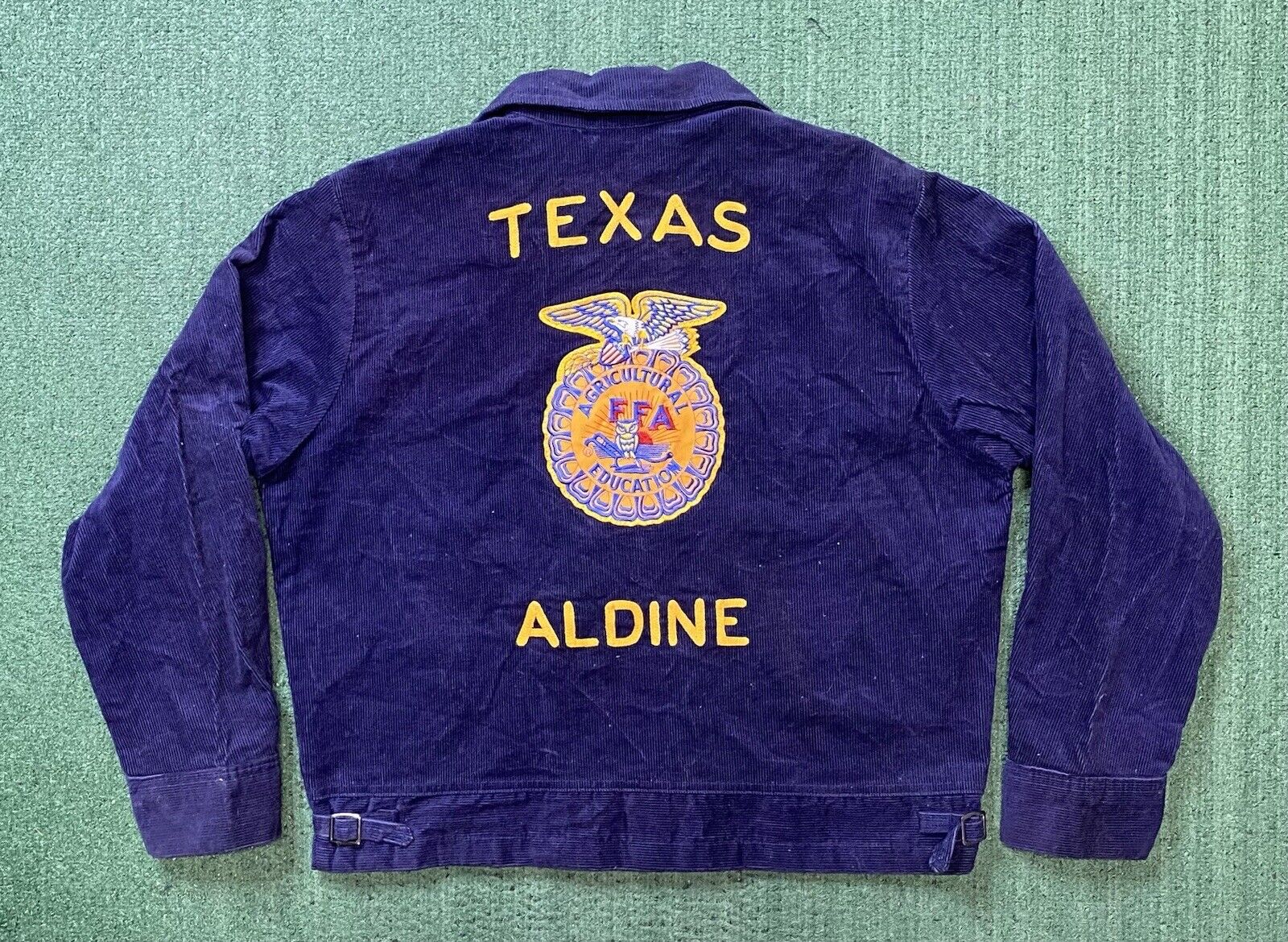 Vintage FFA Agricultural Education Texas Aldine Corduroy Jacket Size 46 Embodery