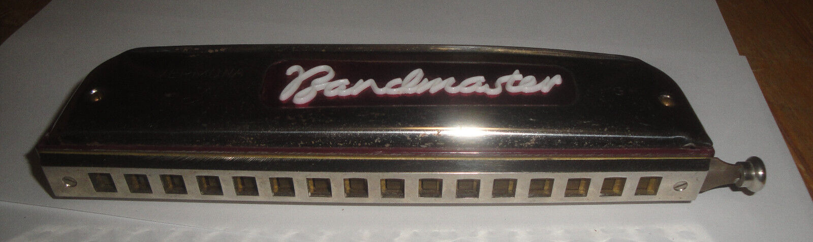 Vintage Vermona Bandmaster Harmonica Germany 7 3/4 in long x 1 3/4 in wide