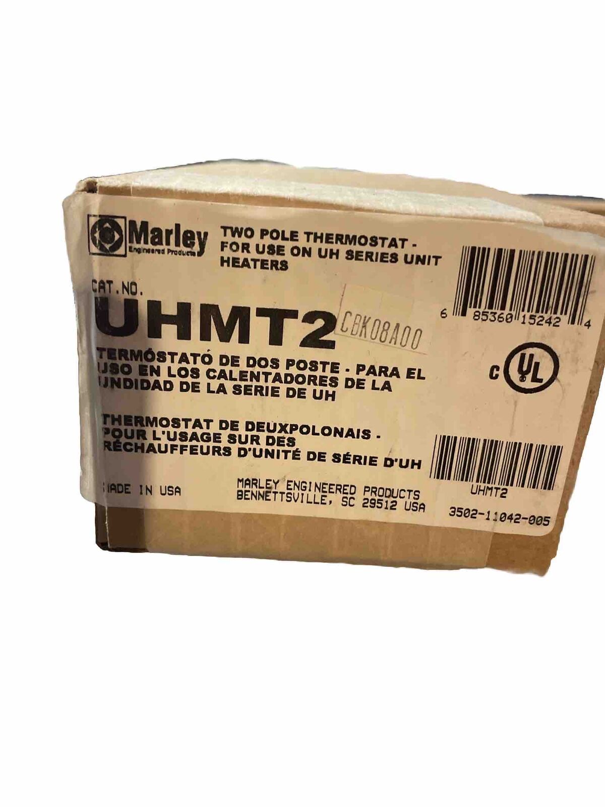 Marley Engineered Products UHMT2 Two Pole Thermostat Use On UH Series Heaters
