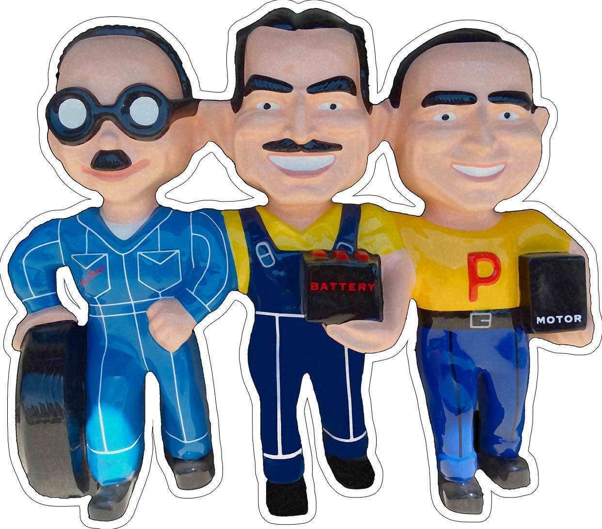Manny Moe and Jack The Pep Boys Laser Cut Metal Advertising Sign
