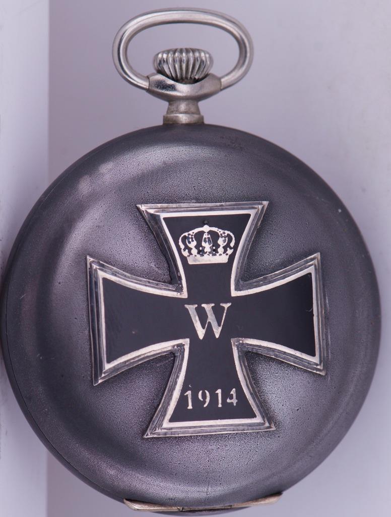 Antique Junghans Pocket Watch German WWI Era Military Officer's Blind Veterans