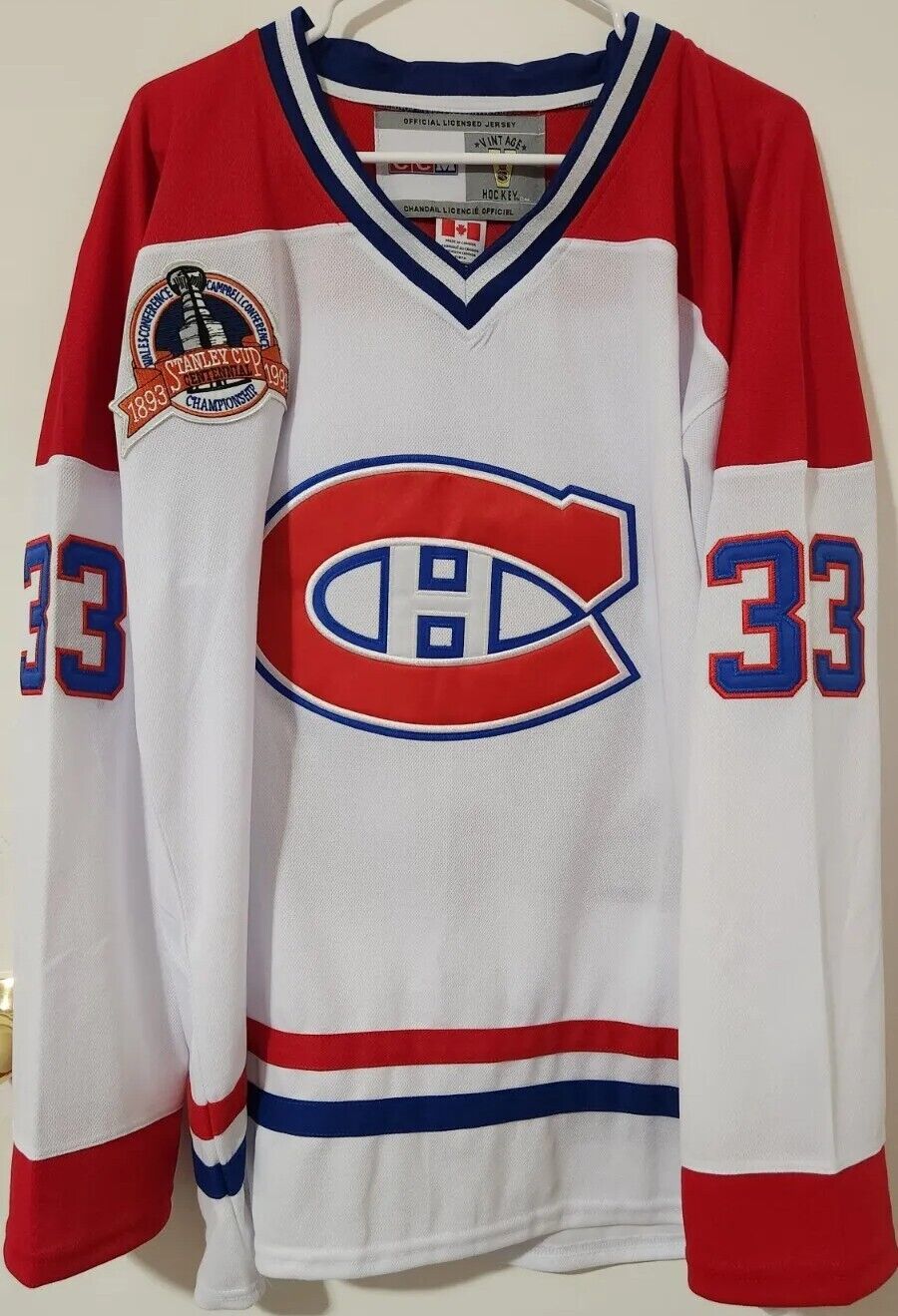 1993 Patrick Roy Throwback White Jersey Montreal Canadiens BRAND NEW