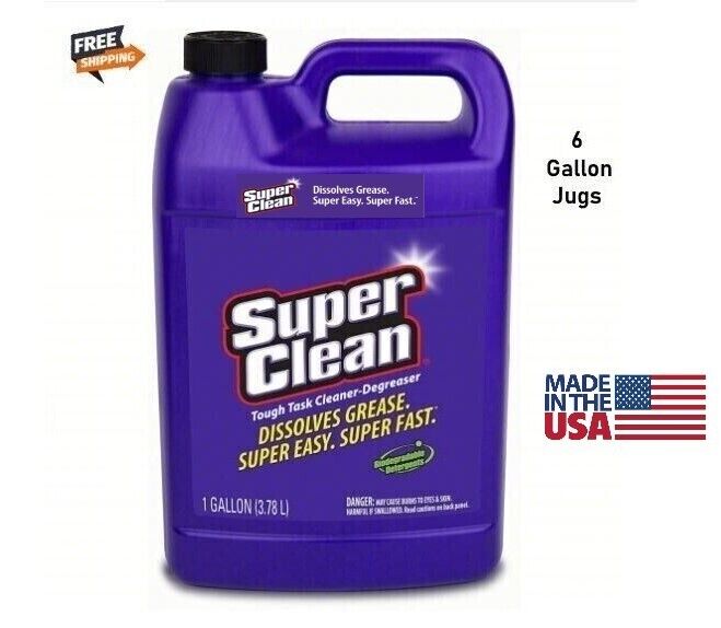 SUPER CLEAN 6 - Gallon Jugs Heavy Duty Cleaner Degreaser Biodegradable