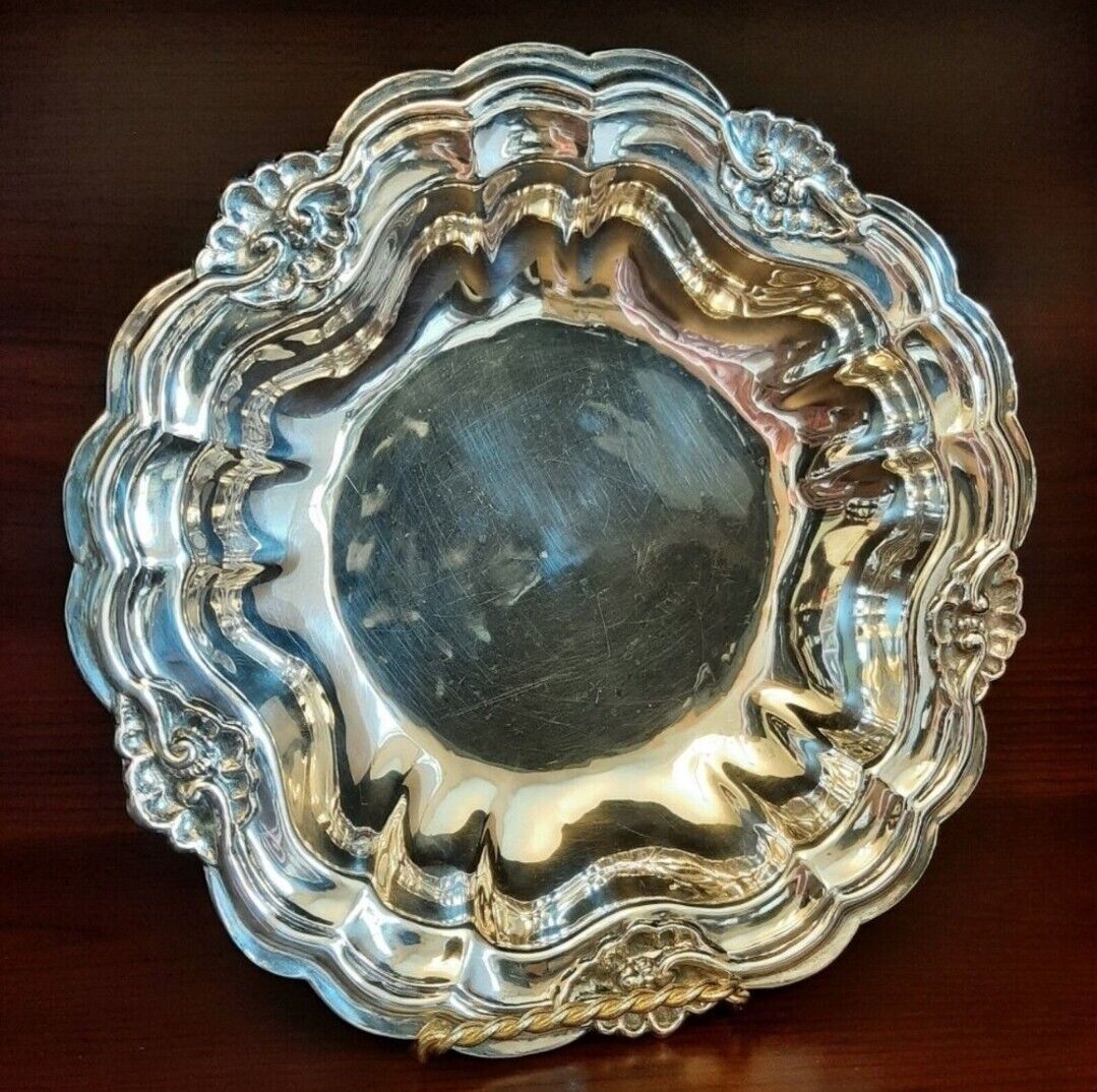 Vintage Industria Peruana Siam Silver 900 Serving Plate 9\