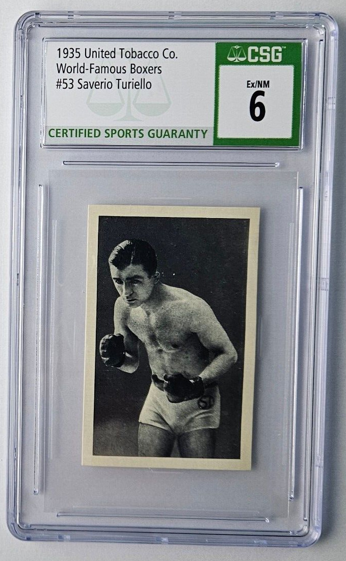 1935 UTC United Tobacco Co World Famous Boxers #53 SAVERIO TURIELLO CSG 6 EX-NM