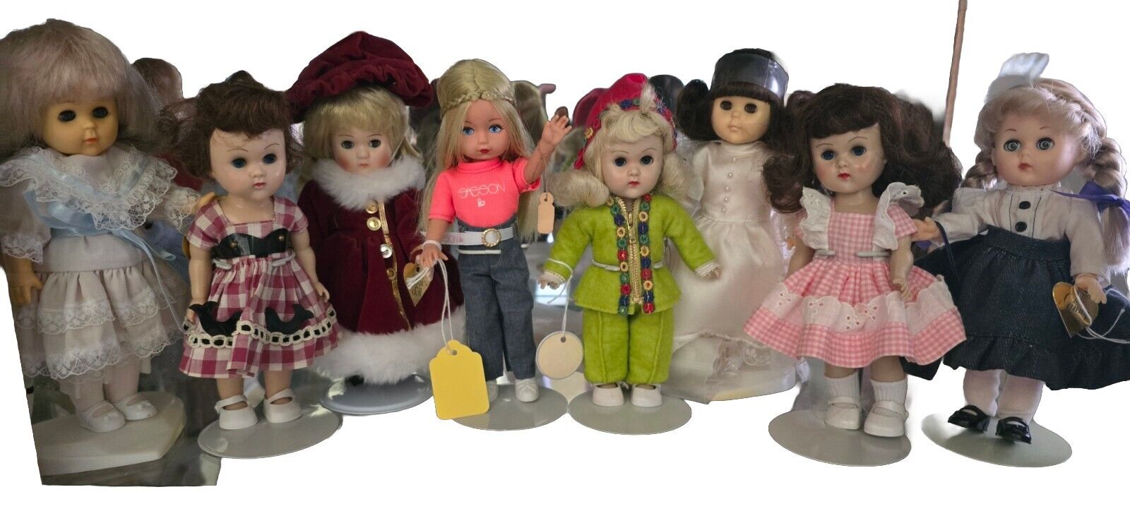 Vintage Vogue Ginny Dolls. Lot Of 12. With Outfits And Accessories. 