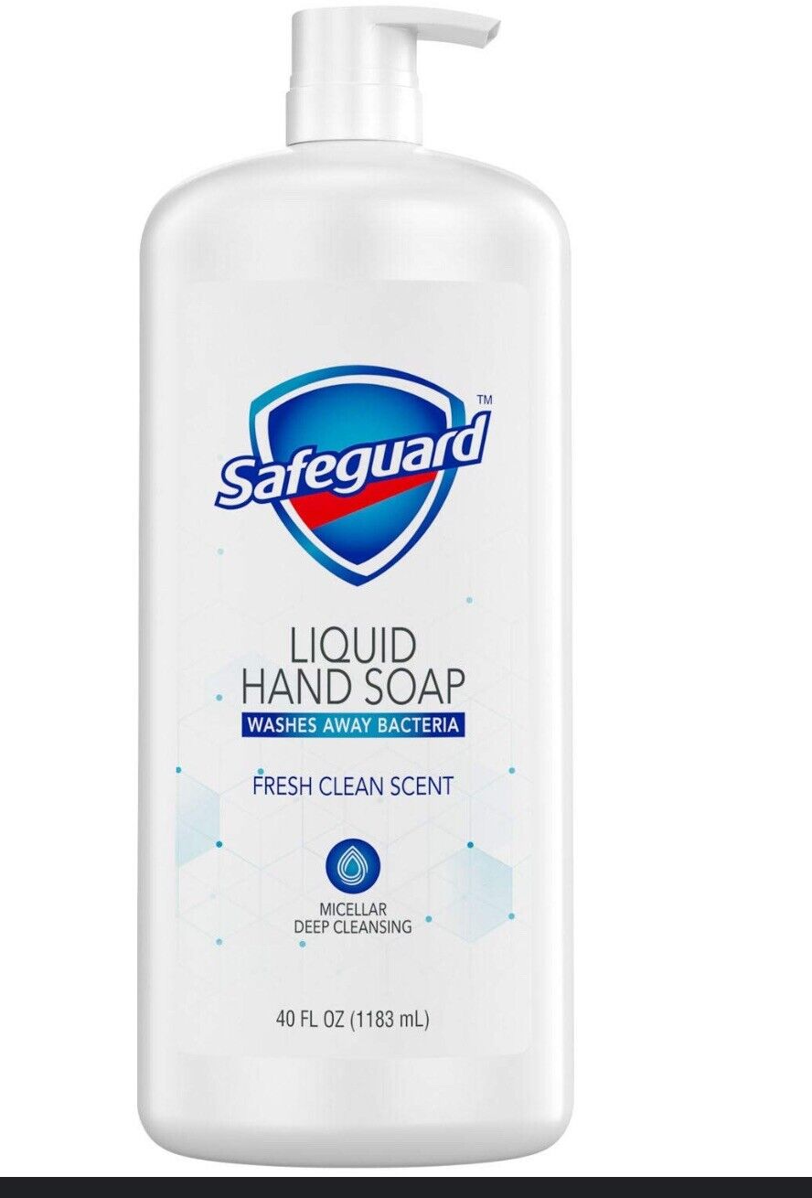 Safeguard Liquid Hand Soap, Micellar Deep Cleansing, Pack Of 3 40 oz. Each