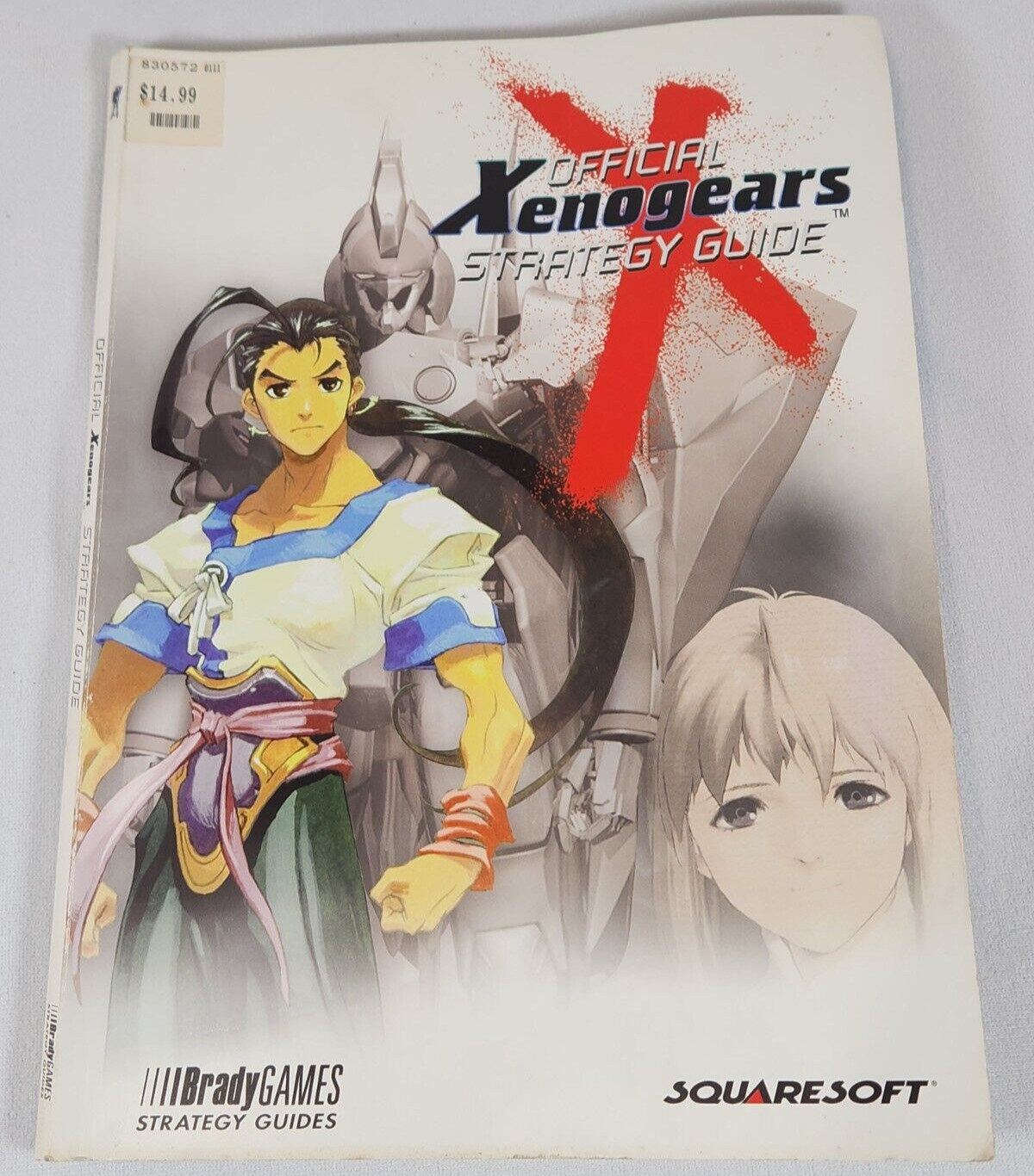 Official Xenogears Strategy Guide Brady Games Sony Playstation 1 PS1 1998 Good