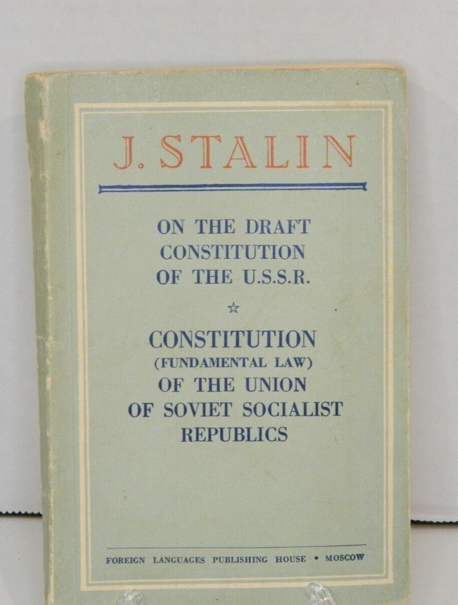 Vintage, J. Stalin on The Draft Constitution of The U.S.S.R.