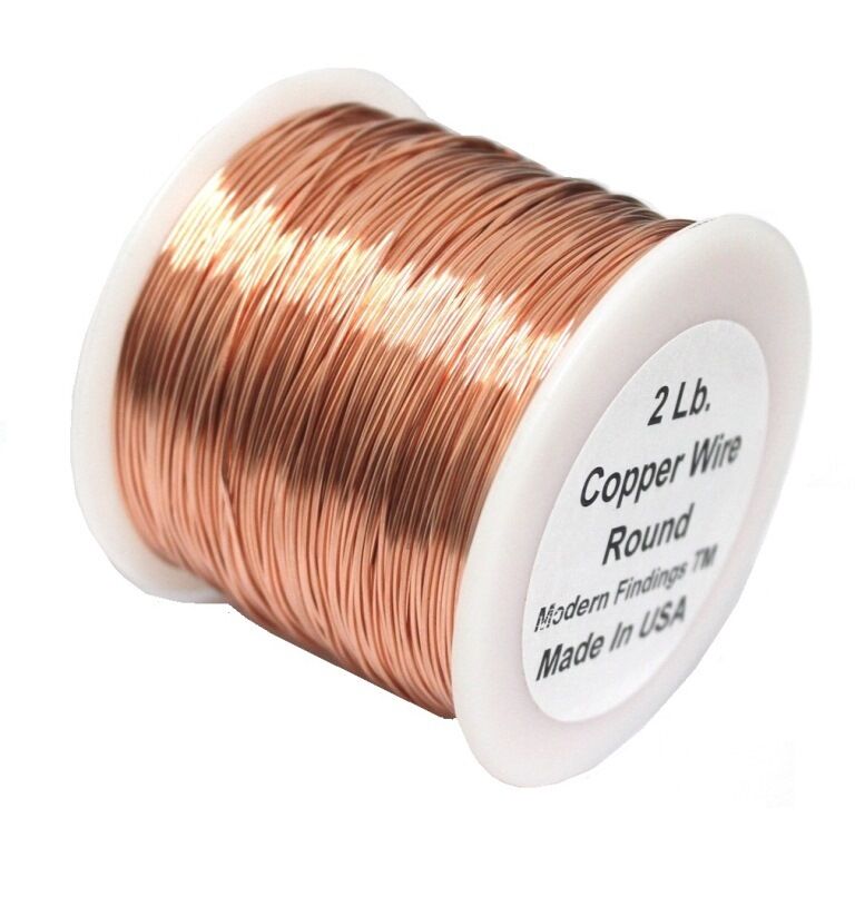 Bare Round Copper Wire 2 Lb. Spool / choose Gauge And Temper / 10 to 30 Ga