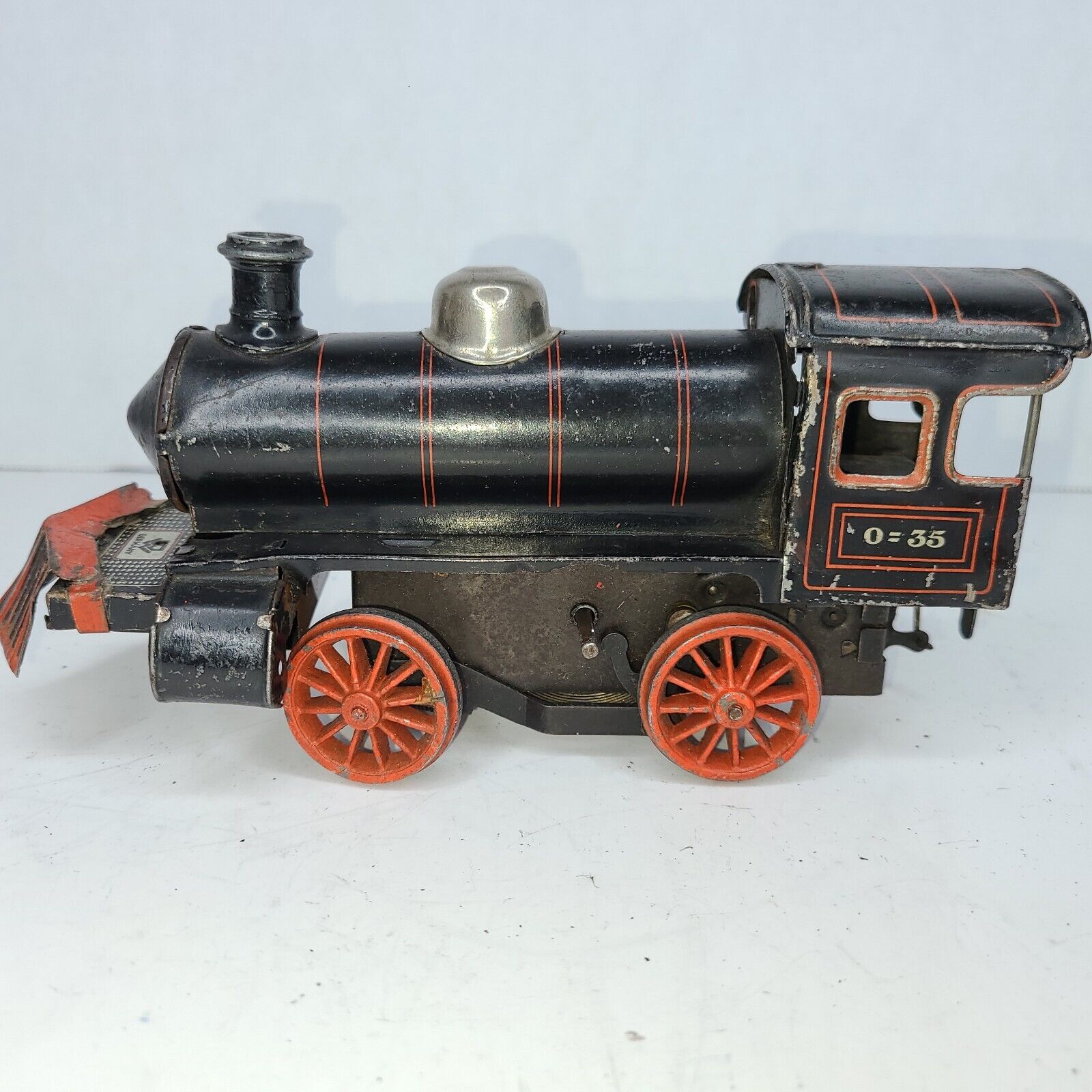 Bing O=35  Wind-Up  Tin Litho Floor Locomotive Train Toy /Vintage/ Rare