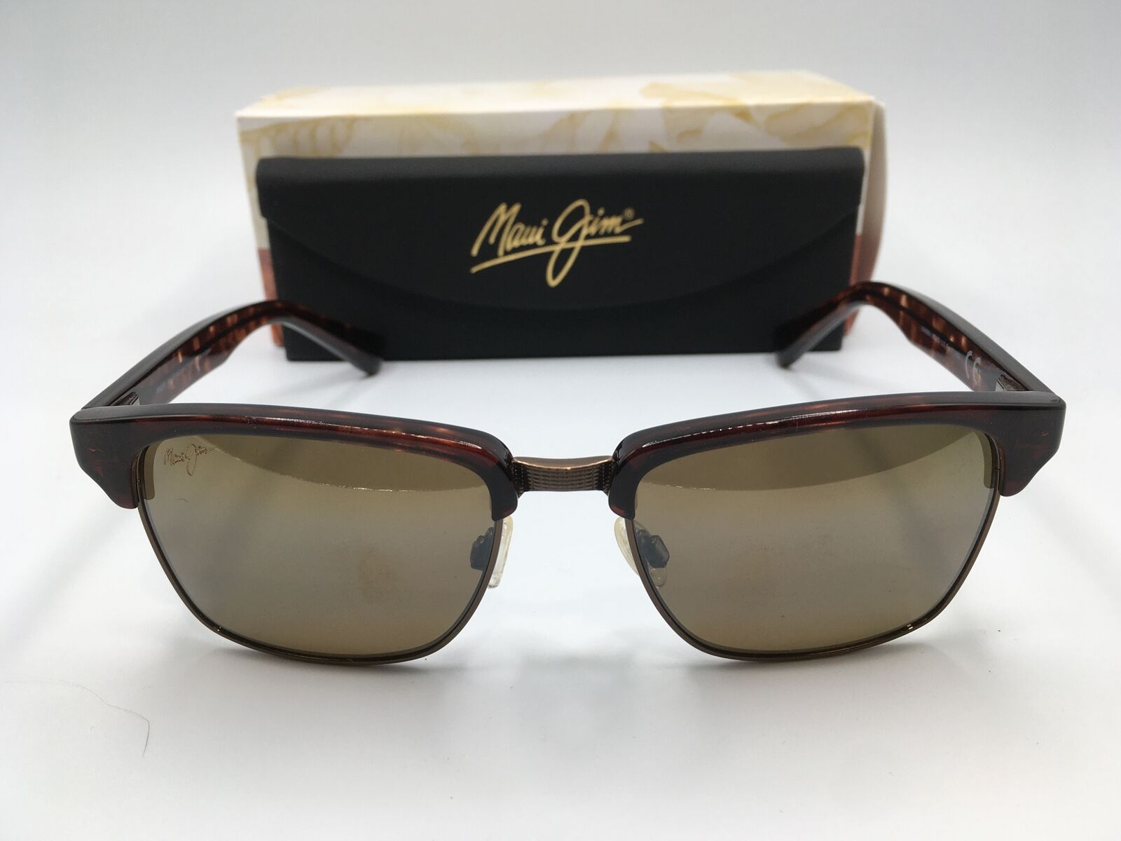 Maui Jim H257-16C Men\'s Tortoise Gold Frame Brown Lens Square Sunglasses 54mm