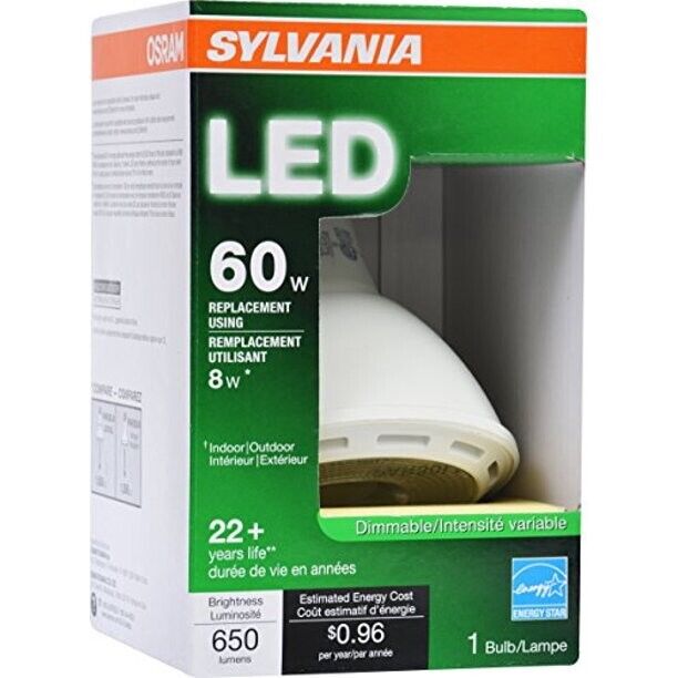 Sylvania LED 60W Using 8W PAR30LN Long Neck Flood Warm White Dimmable Light Bulb