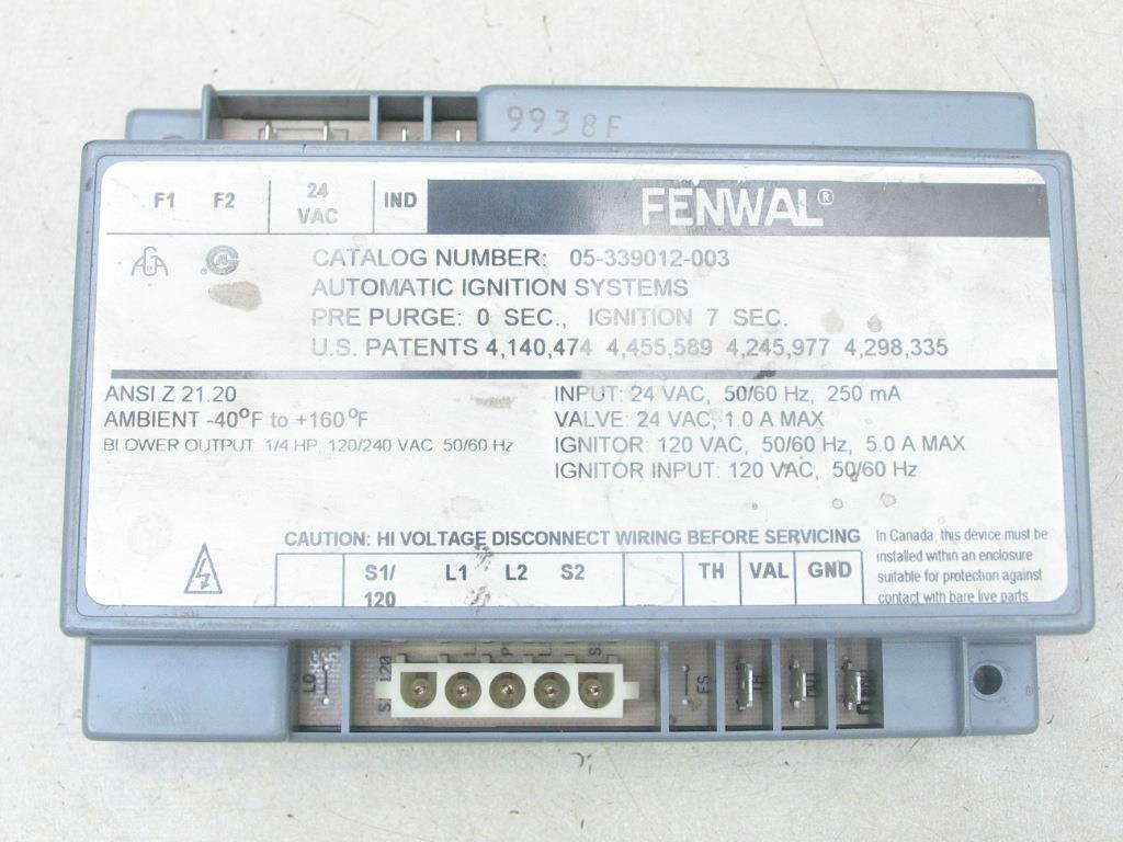 FENWAL 05-339012-003 Automatic Ignition Systems Control Module