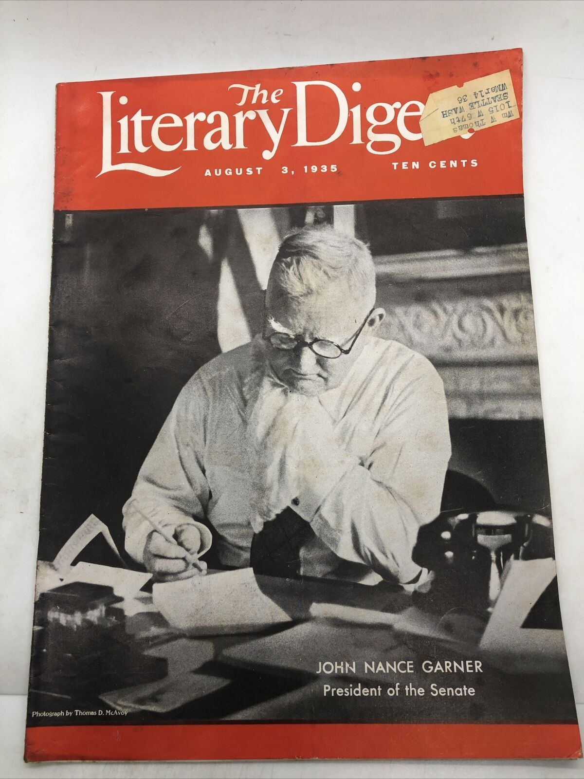 The Literary Digest August 3 1935 John Nance Garner Vtg Magazine