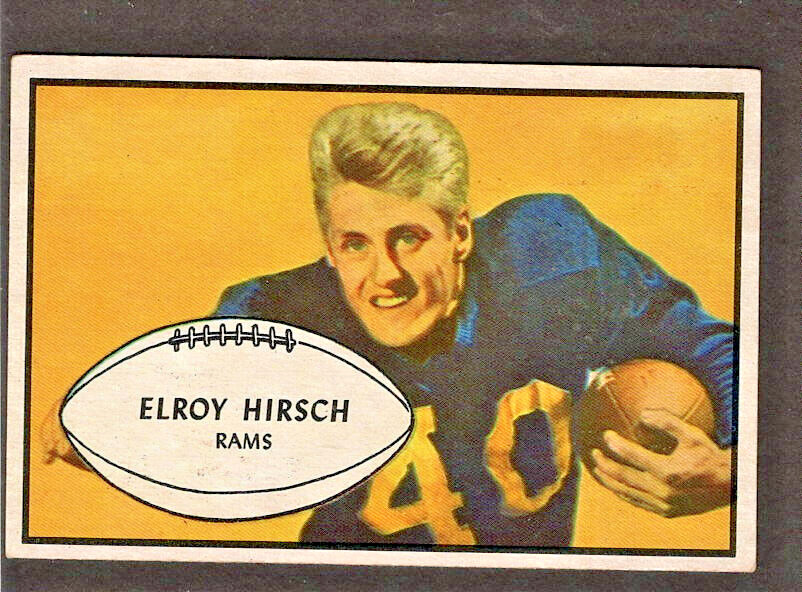 1953 Bowman Football #22 Elroy Hirsch Los Angeles Rams Vintage Original