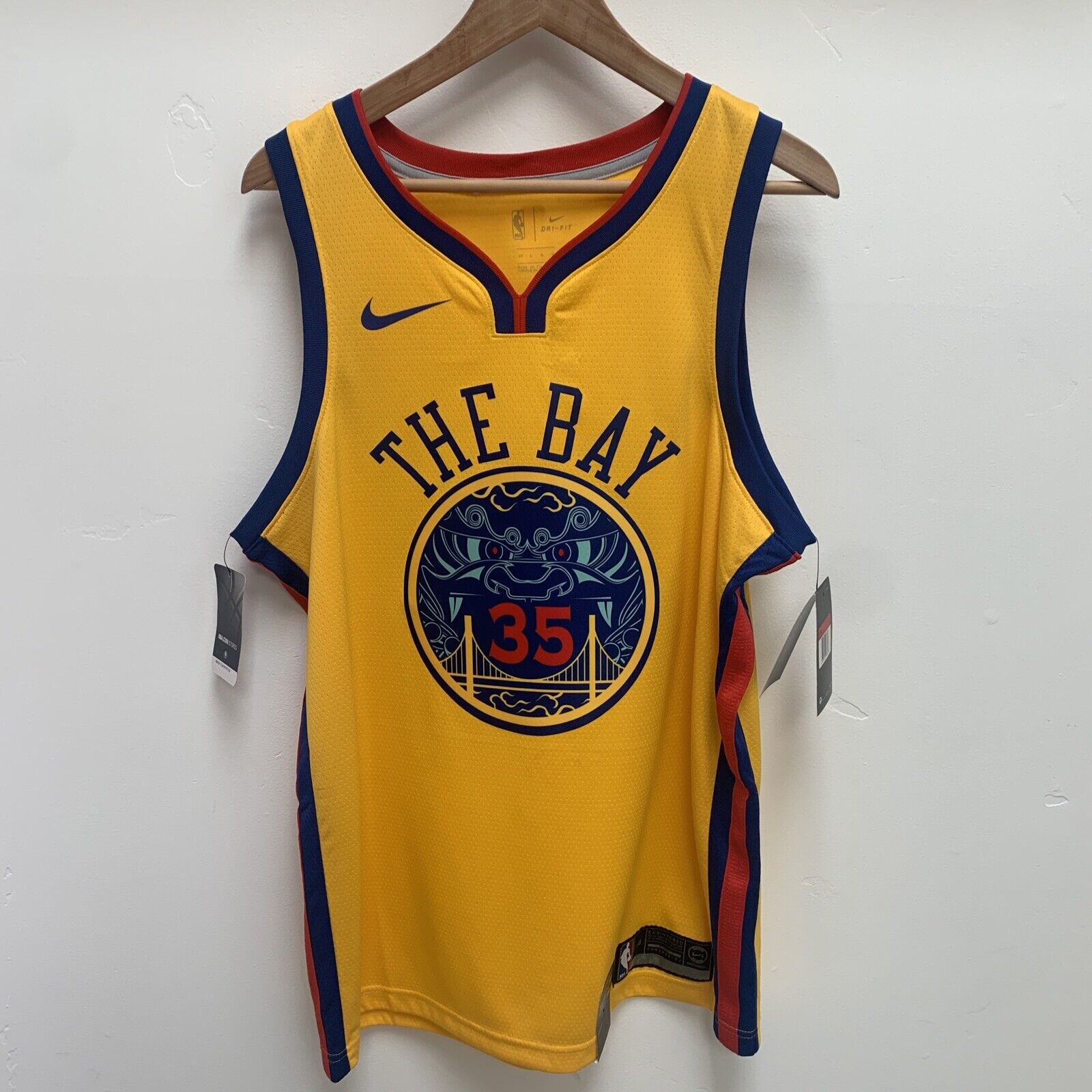 NWT VTG Nike Kevin Durant Golden State Warriors Chinese New Year Jersey Size 48
