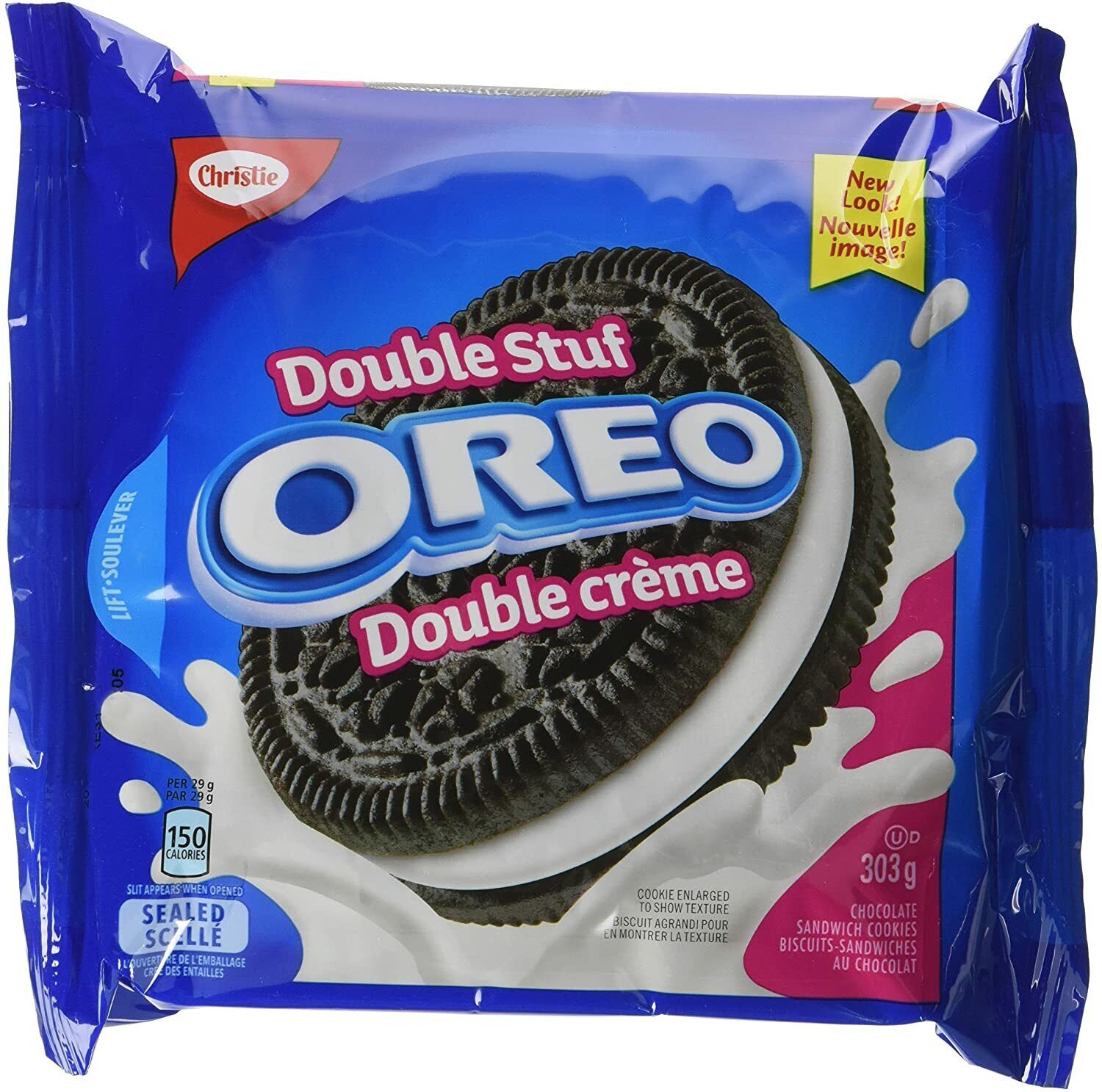 3PACK OREO Double Stuf Sandwich Cookies Resealable Pack 303g -FRESH From CANADA