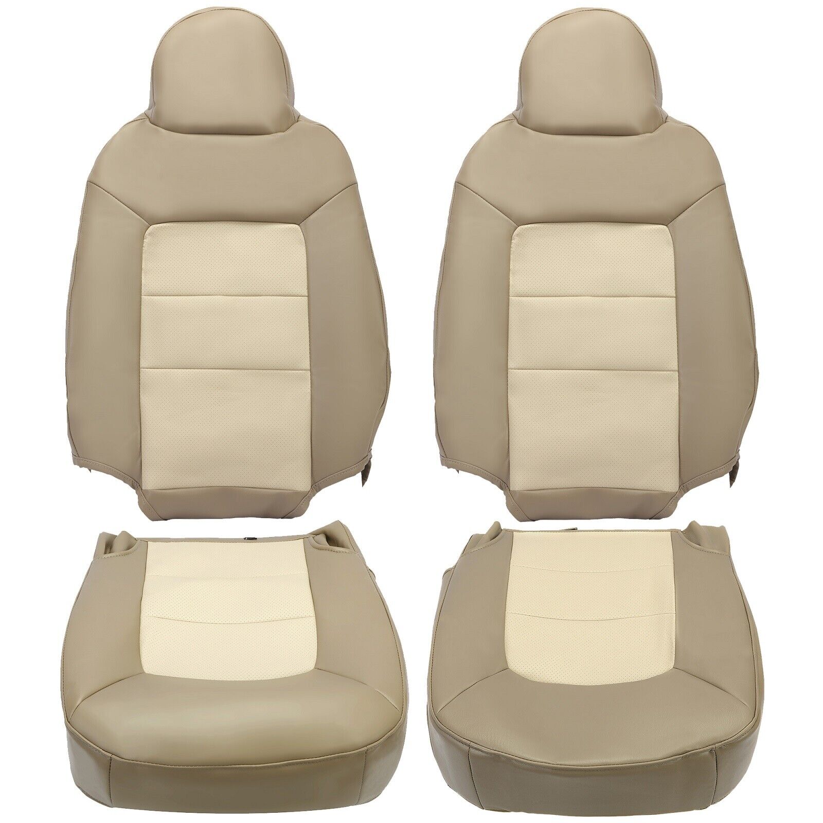 For 03-06 Ford Expedition Eddie Bauer Front 2x top & 2x bottom Seat Covers