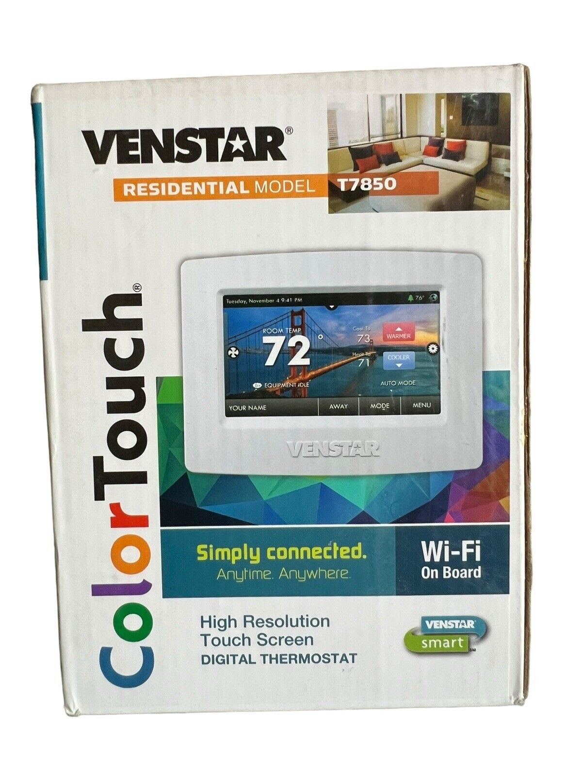 NEW Venstar T7850 Colortouch 7 Day Programmable Thermostat with Built in Wifi