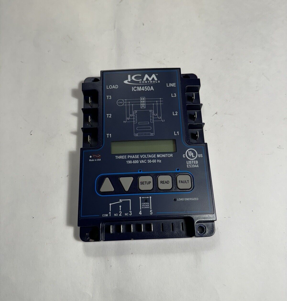 ICM Controls Programmable 3 Phase Line Voltage Monitor ICM450A Tested