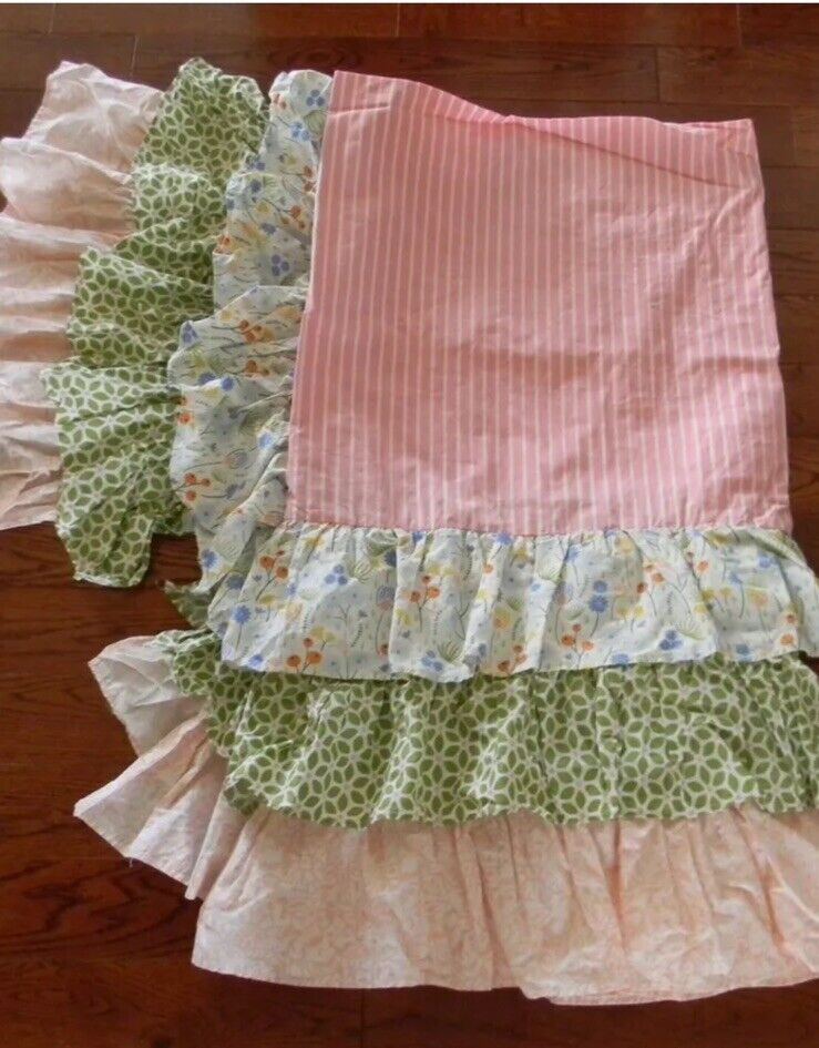 Matilda Jane Adventure Begins Rows Of Ruffles Girl\'s Twin Bedskirt 100% Cotton
