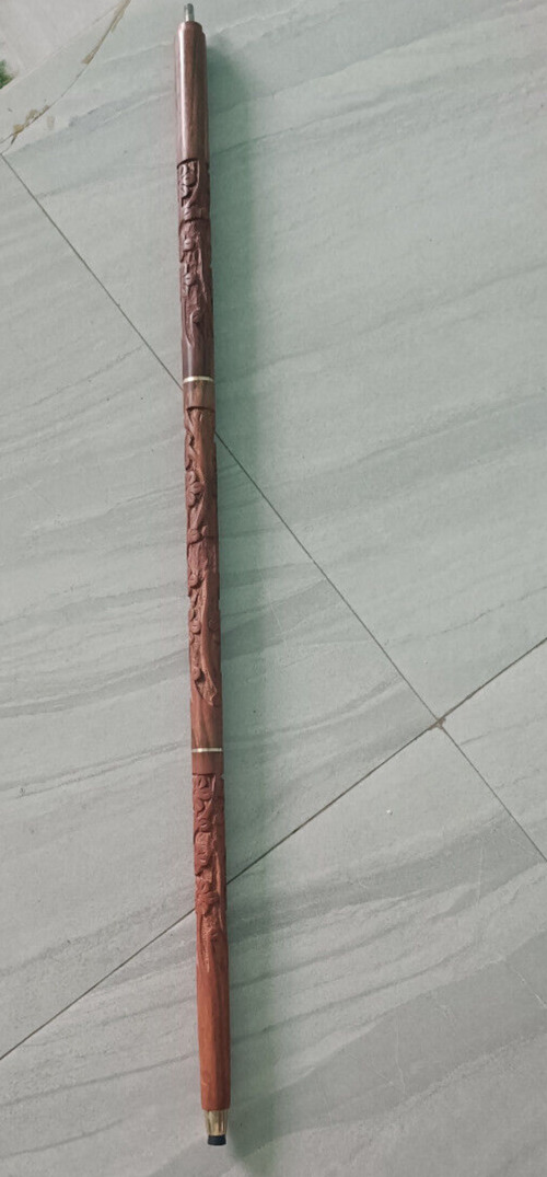 Vintage Looking Solid Only Wooden Walking Shaft Stick Cane Decor Handmade Gift