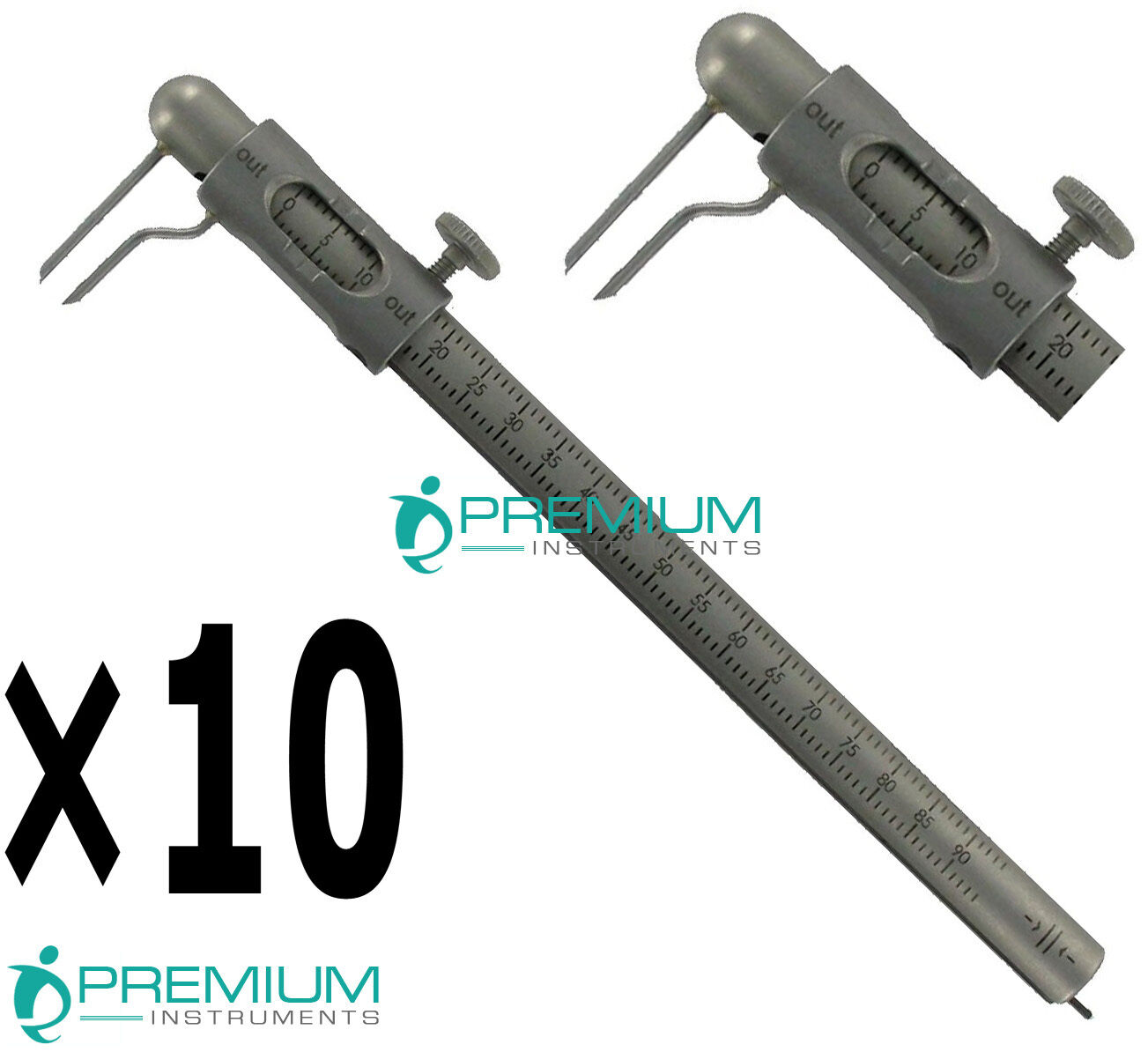 10× Dental Micro Boley Gauge Material Teeth Size Measuring Premium Instruments