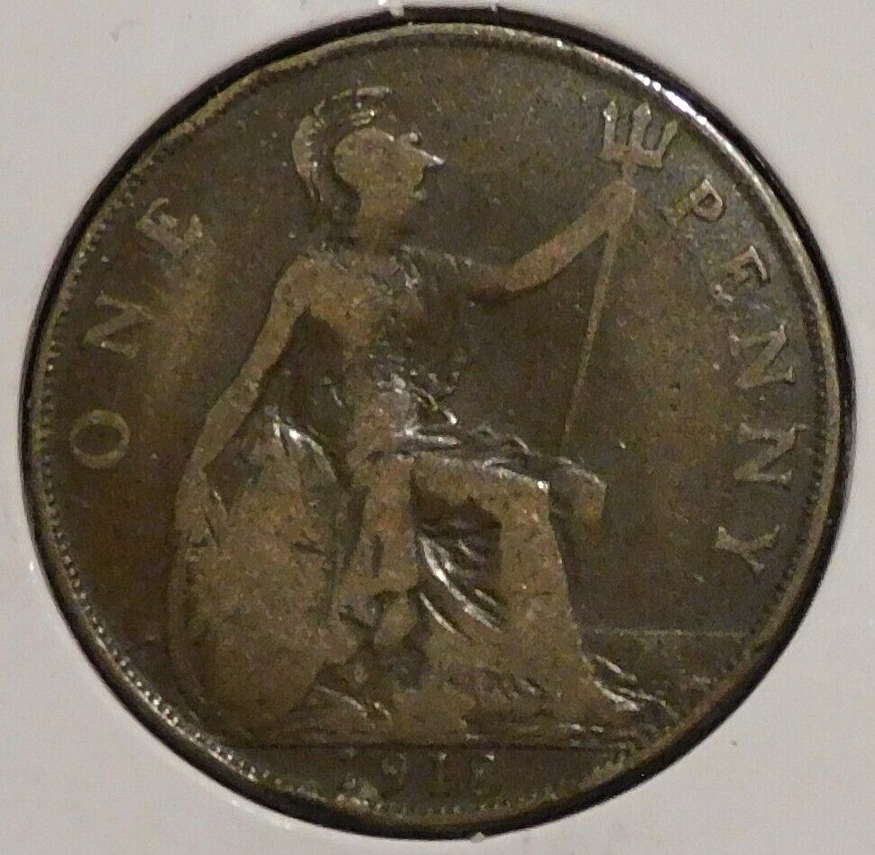 British Penny - 1918 - King George V