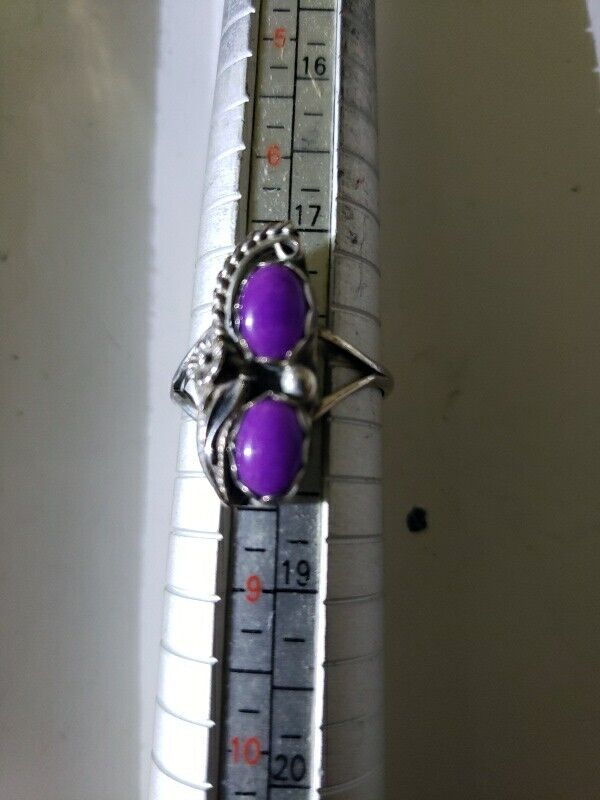 PRICE REDUCED Vintage Navajo Purple Sugilite Sterling Native Amer Ring, 