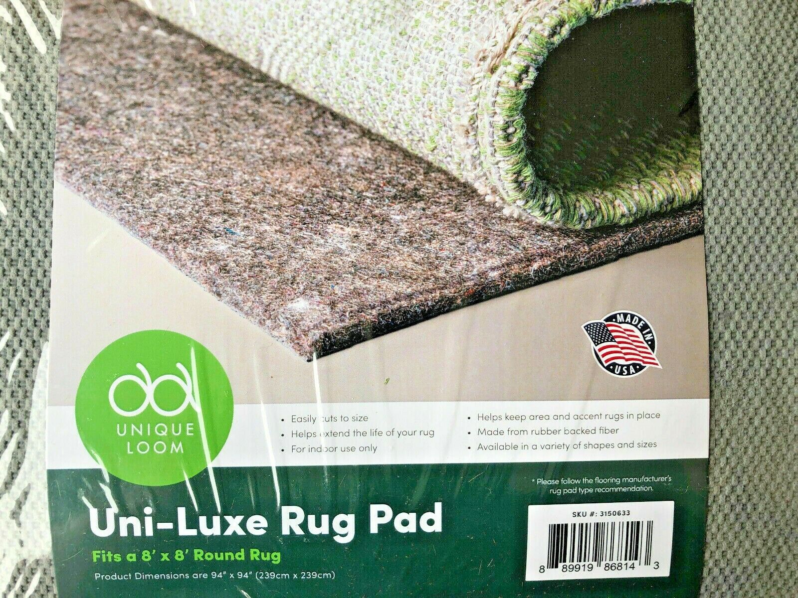 Uni-Luxe 8 inch Round Rug Pad- Brand New-Sealed In Original packaging