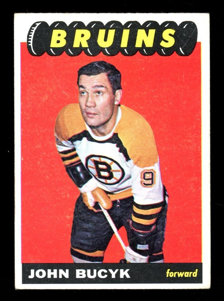 1965-66 TOPPS NHL HOCKEY #101 John Bucyk HOF EX+ Boston Bruins Card