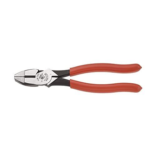 Klein Tools HD2000-9NE Side Cutter Linemans Pliers Cut Standard, Light Red 