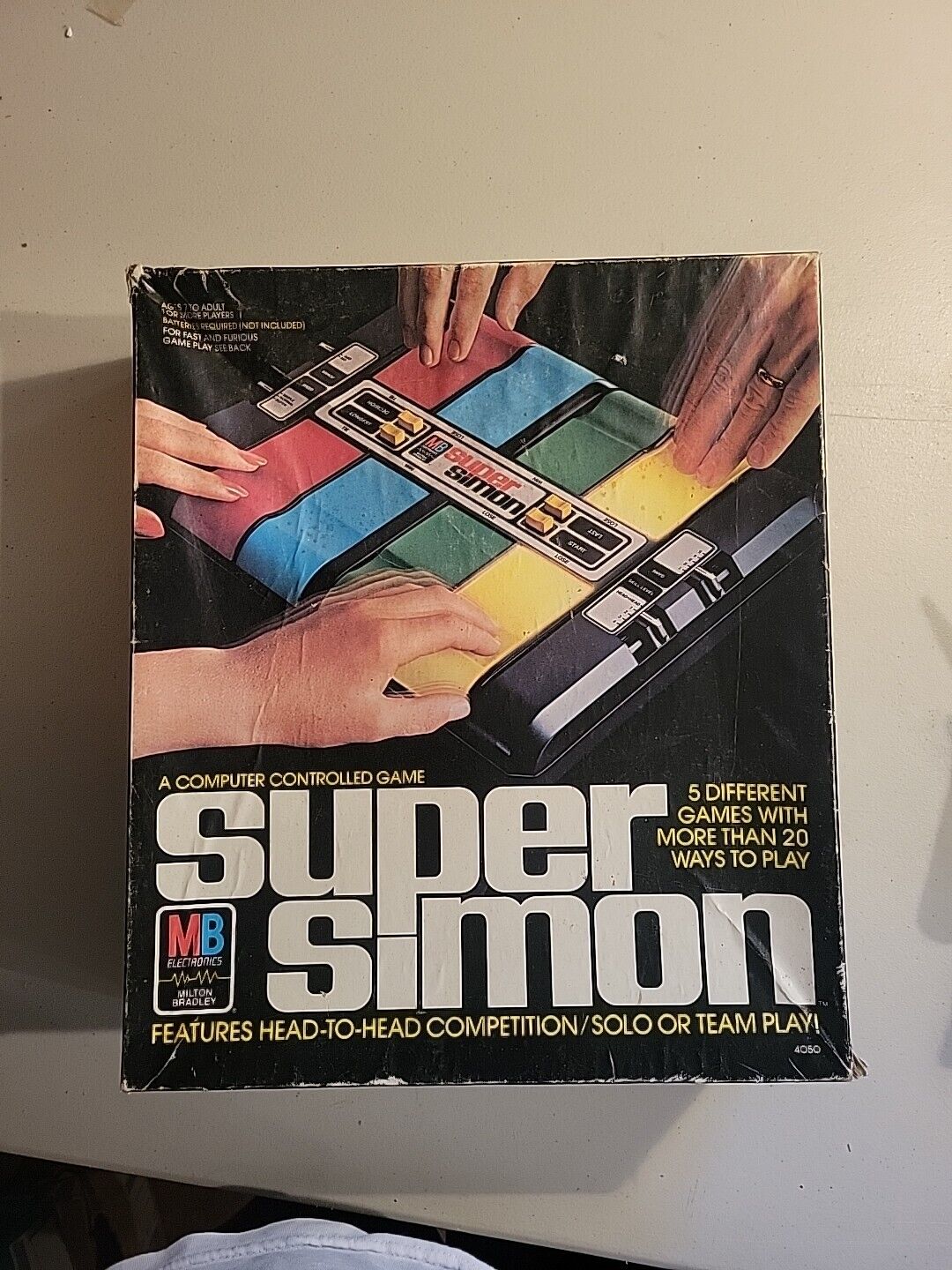Vintage Super Simon Electronic Memory Game 1979 Milton Bradley with Original Box