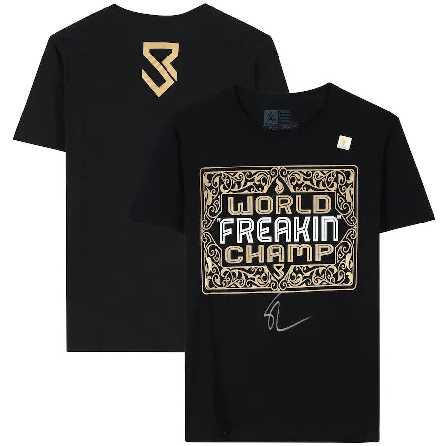 Seth Freakin Rollins WWE Autographed Fanatics Authentic World \' Champion T Shirt