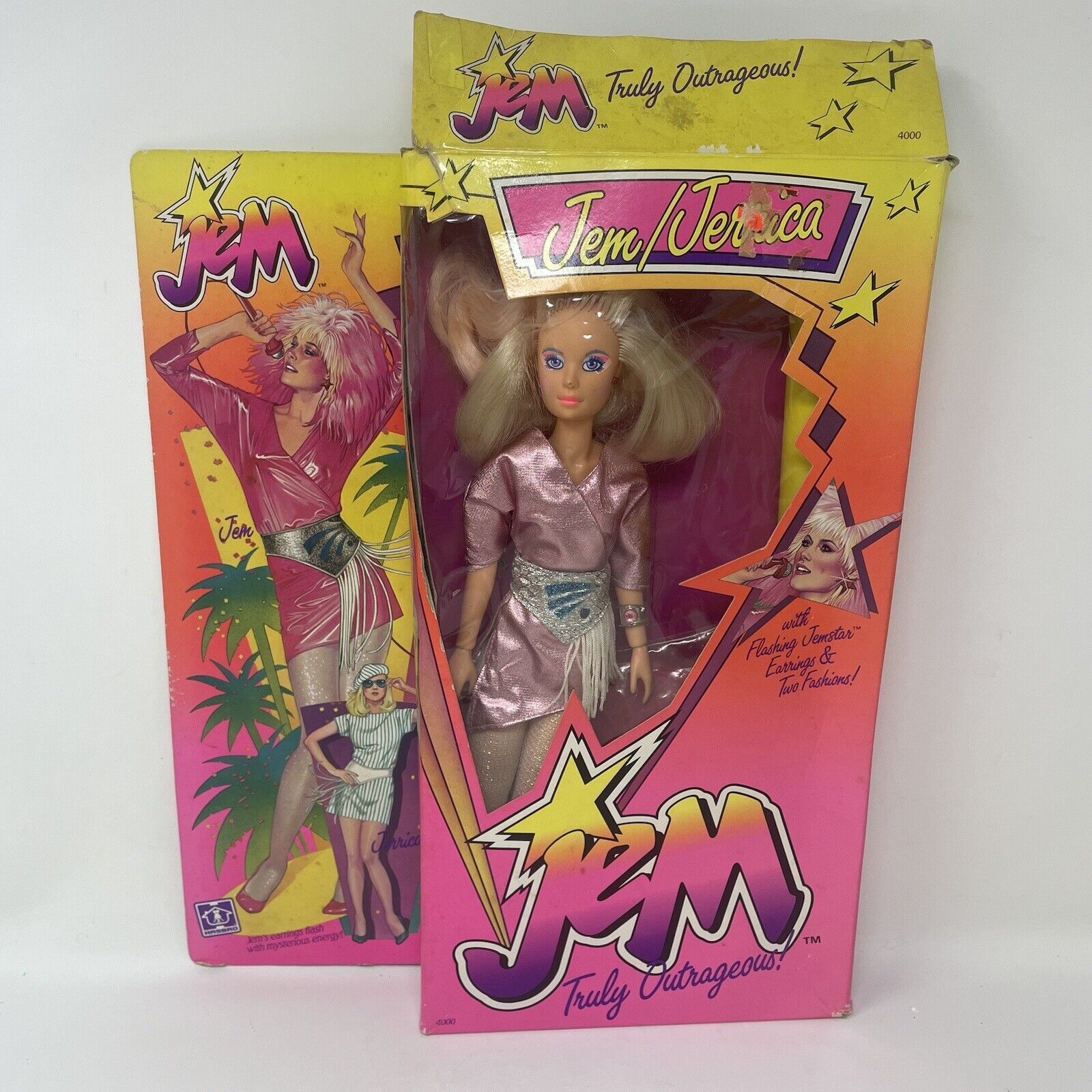 Vintage Hasbro Jem/ Jerrica Doll COMPLETE Loose With Box Jem & The Holograms