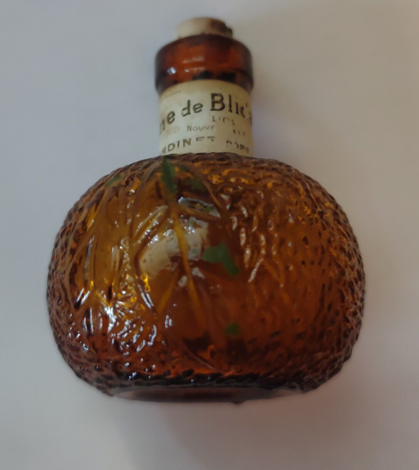 Vintage bottle creme mandarine de p. bardinet napoleon, glass orange shape  s2