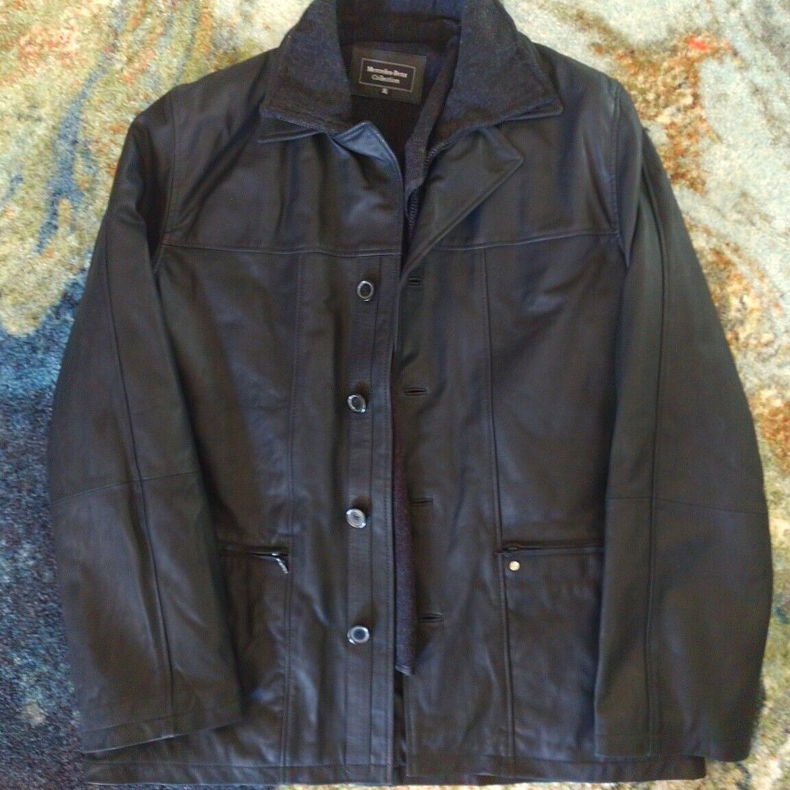 Mercedes Benz Collection NEW  Men\'s Stylish Leather Jacket, Sz XL, Rare...