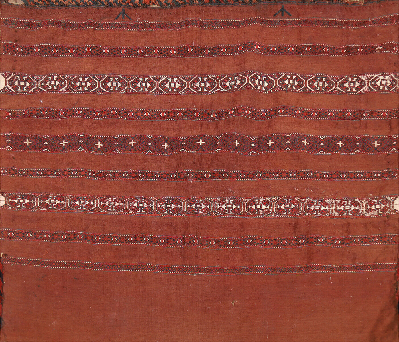 Geometric Pre-1900 Antique Saddle Bag Rug 3x4 Wool Hand-knotted Tribal Rug