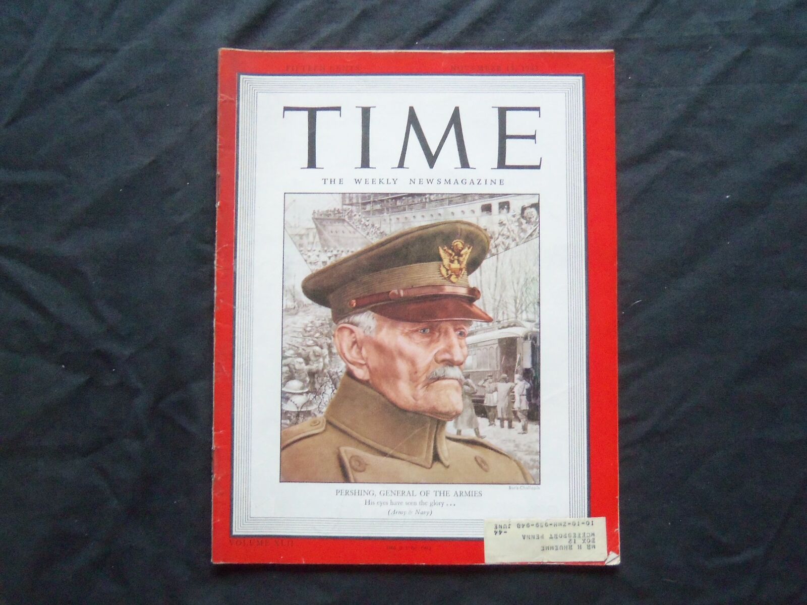 1943 NOVEMBER 15 TIME MAGAZINE - GENERAL JOHN J. PERSHING - T 890