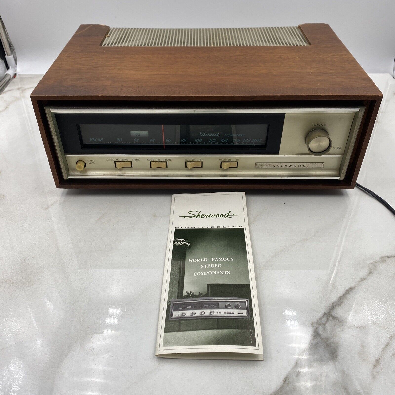 Vintage Sherwood Model S-3300 FM Stereo Tuner- Works