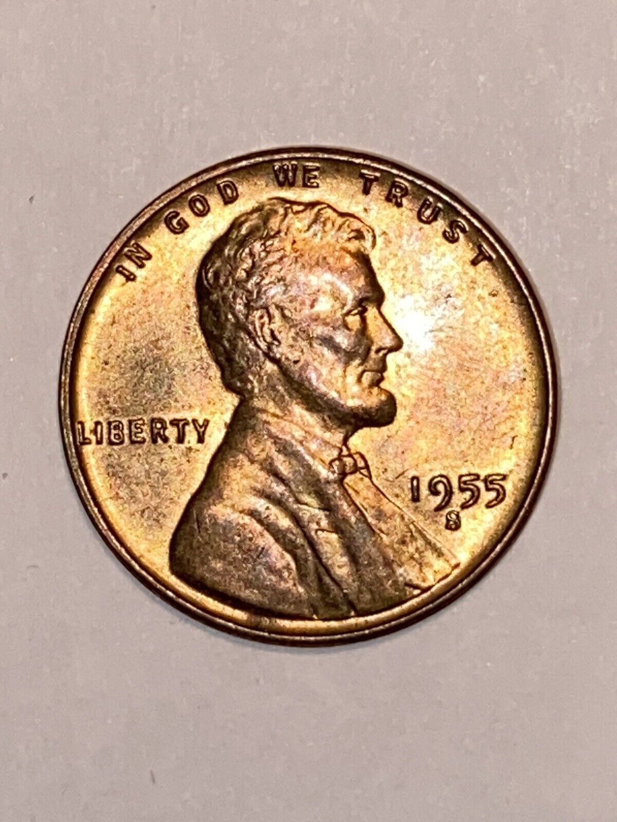 1955 S/S/S LINCOLN CENT DDO GORGEOUS RED UNCIRCULATED