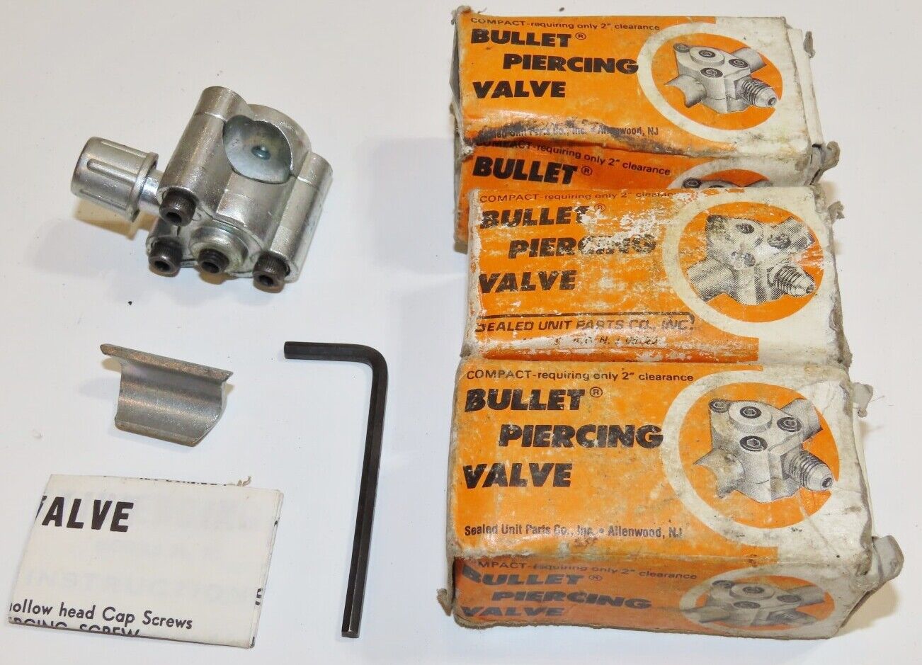3 Pack BPV21 Vintage Sealed Bullet Piercing Valve 1/2\' 5/8\